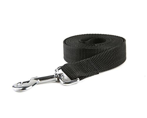 Nylon Dog Training Leash, Traction Rope, 4/5/6 Feet Long, 3/4 Inch 1 Inch Wide, for Small and Medium Dogs (1'' x 4 FT, Black)
