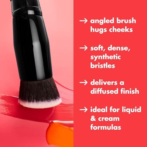 e.l.f. Camo Liquid Blush Brush, Angled Blush Brush Ideal For Applying & Blending Colors On Cheeks, Soft, Dense Bristles, Vegan & Cruelty-free — view 2