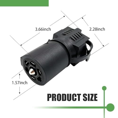 Hugwits Trailer Light Adapter, 7 Way Round to 4 and 5 Flat Blade Trailer Connector, 12V Heavy Duty Weatherproof Trailer Plug Adapter, Universal for Tow Hitch Car RV Boat Truck (Black)