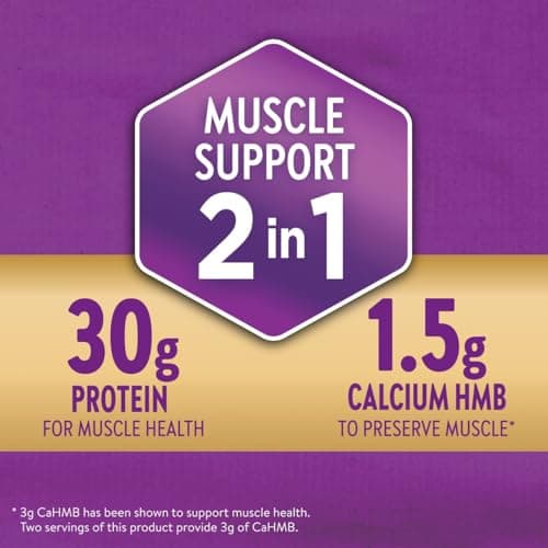 Ensure Max Protein Shake | 2-in-1 Muscle Support | 30g High Protein | HMB | 26 Vitamins & Minerals | Ready to Drink | Vanilla | 11 fl oz, 12 pack
