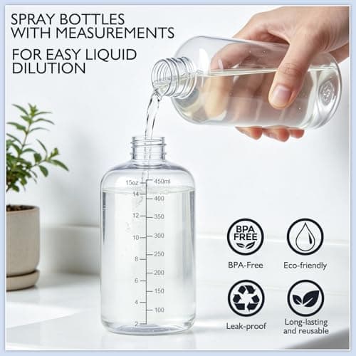 360° Spray Bottles 2 Pack 17oz Plastic Water Sprayer Small Squirt Bottle — view 2