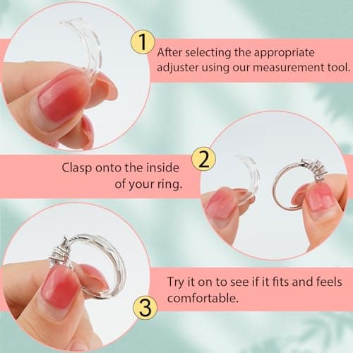 Haiou Ring Size Adjuster for Loose Rings - Clear Invisible Ring Guard, Spacer & Tightener | Sil. Resizer Extender — view 4