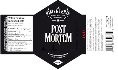 La Pimenterie Smoked Chipotle Hot Sauce (Post Mortem) – Made in Canada