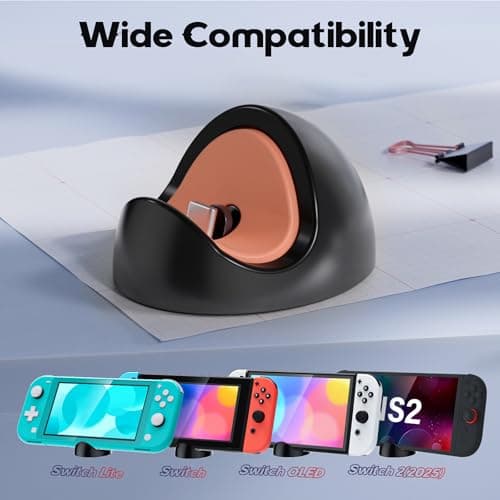 Gorixer Switch Charging Dock for Nintendo Switch 2/1/Lite/OLED