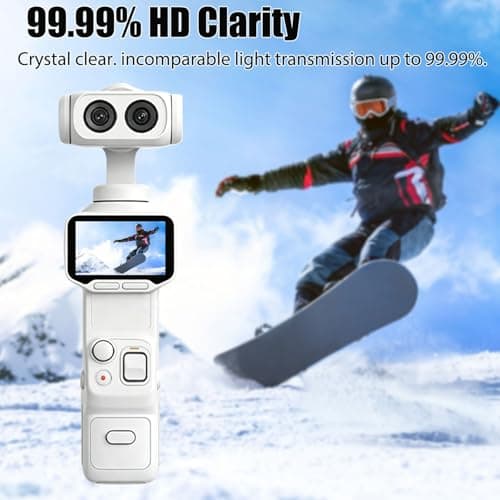 PCTC 2+2 Pack Screen Protector for Insta 360 Luna Ultra, 9H Hardness Tempered Glass Flim for Insta 360 Luna Ultra, Anti-Scratch, Bubble Free, HD Clarity