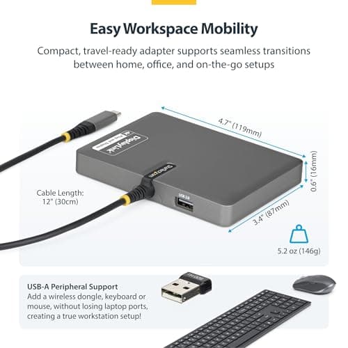StarTech USB-C to Quad HDMI 4K60 Workstation Dock, 140W PD, DisplayLink — view 4