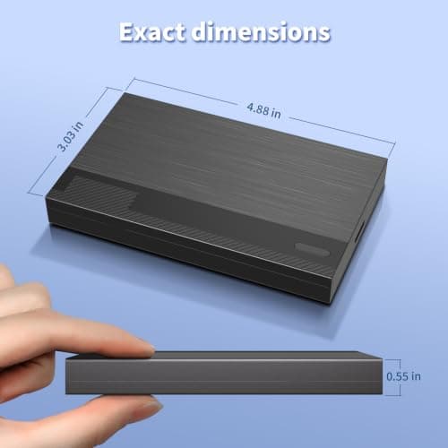 Alphami High-Speed PS5 External Hard Drive 160GB – Dual USB-A & Type-C Connectivity, Seamless Plug-and-Play Use Across Mac, PC, Laptop, Consoles– Perfect for Storage Movies, Music, Photos, Games — view 3