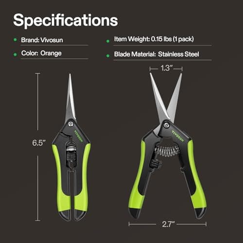 VIVOSUN Gardening Hand Pruner Pruning Shear with Straight Stailess Steel Blades (Black, Straight Blade, 3 Pack) — view 5
