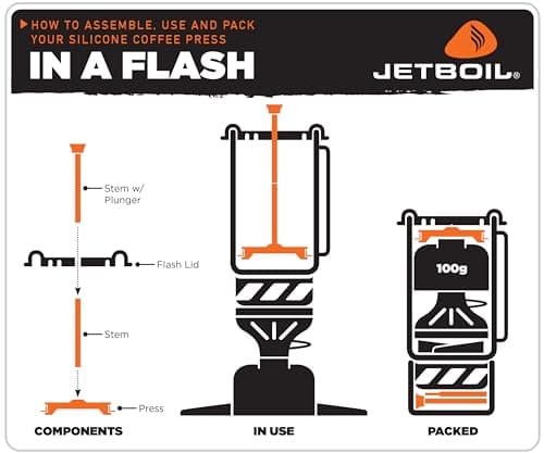 Jetboil Silicone French Press Coffee Maker Camping Stoves, Regular — view 5
