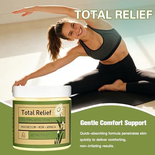 Total Relief Gentle Magnesium Cream with MSM and Arnica, Fast-Absorbing, for Comfortable Nerves and Daily Comfort, 4 Fl Oz — view 2