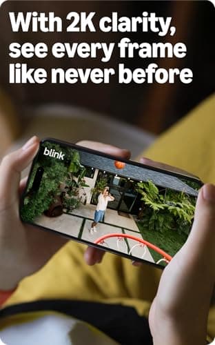 Blink Outdoor 2K+ (newest model) — Wireless smart security camera, 2K video resolution, enhanced audio, two-year battery. Sync Module Core included — 1 camera system (Black) — view 2