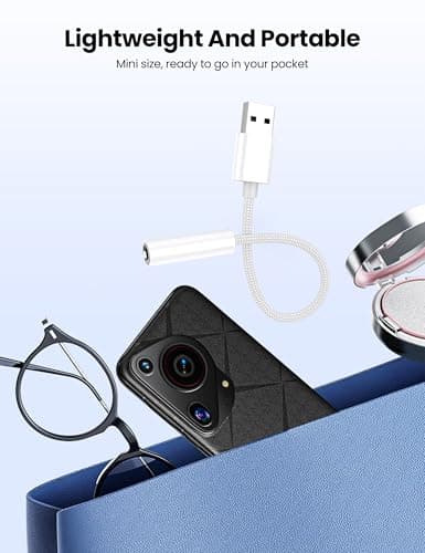 Fidioto USB to 3.5mm Audio Jack Adapter, Mic-Supported USB to Headphone Jack Adapter, External Sound Card with TRRS 4 Pole Jack Compatible with Headset, Mac, PS4, PC, Laptops, Desktops and More — view 5