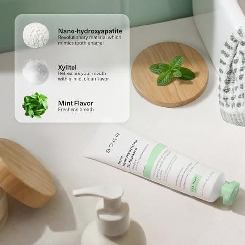 Boka Fluoride Free Toothpaste, Nano Hydroxyapatite Toothpaste, Appropriate for Sensitive Teeth - for Adult Oral Care - Ela Mint Flavor, 4 Fl Oz 1Pk — view 3