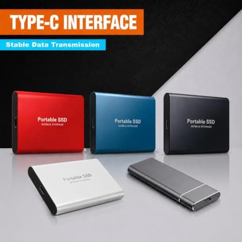 2TBExternal Hard Drive,1 Pack- Styles & Colors Shipped Randomly, Hard Disk Compatible with PC, Mac, Laptop — view 3