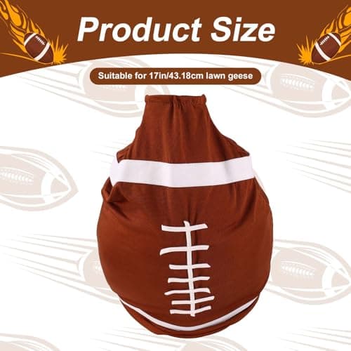 Football Goose Outfits, Sport Theme Lawn Porch Goose Clothes Football Costume Decor for 17in/43.18cm Lawn Yard Porch Outdoor Geese Statue