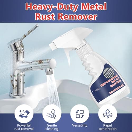 Viuvoiul 2Pcs Meigline Rust Remover, Meigline Rust Remover Heavy Duty for Metal,Highly Concentrated Steel Rust Remover, for Tools, Stainless Steel, Automotive Parts, Fast Acting Rust
