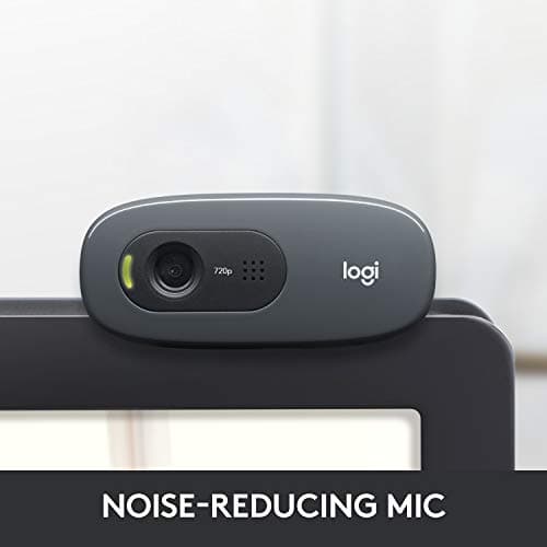 Logitech C270 Webcam, 720p, Widescreen Video Calling, Light Correction, Noise-Reducing Mic, Works with Zoom, Nintendo Switch 2’s New GameChat Mode, PC/Mac/Laptop/MacBook/Tablet - Black — view 2