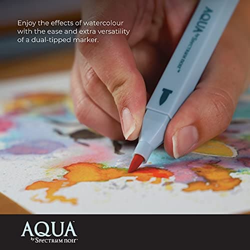 Spectrum Noir Aqua Artist's Water Based Dual Nib Marker Coloring Pens, Essentials, Pack of 12 — view 4