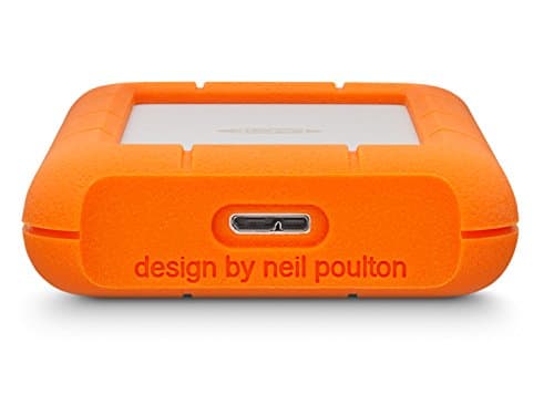 LaCie Rugged USB-C, 4TB, Portable External Hard Drive, Drop, Shock, Dust, Rain Resistant, for Mac & PC (STFR4000800)