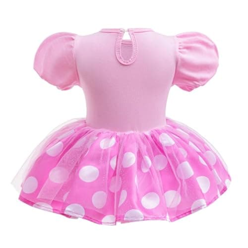 Dressy Daisy Infant Baby Girl Princess Polka Dot Onesie Romper Halloween Costume Bodysuit with Headband Size 18-24 months