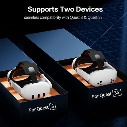 WOUNMTT Head Strap for Oculus Meta Quest 3S Quest 3, Fashion Adjustable Comfort Enhanced Support VR Headset Accessories Strap No Battery Reduce Facial Stress and Gaming Immersion