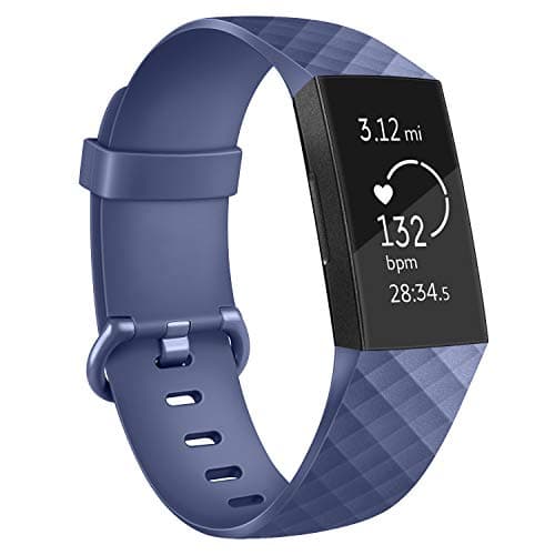 Vancle Bands Compatible with Fitbit Charge 4 / Charge 3 / Charge 3 SE Bands, Classic Soft Replacement Wristband Sport Strap for Fitbit Charge 4 and Charge 3 Charge 3 SE Fitness Activity Tracker Women Men Small Large (006, 4PCS(Black+Navy Blue+Wine+Mint Green), Large)