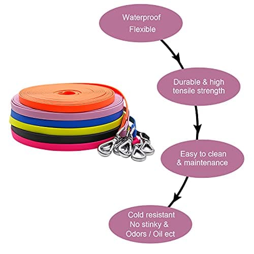 Long Leash Waterproof Training Longline Outdoor Dog Leash Great for Training, Beach, Yard, Play, Camping — view 5