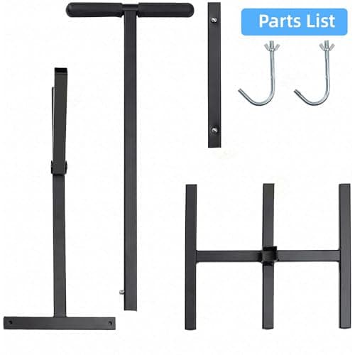 Manual Trash Compactor for 32-170 Gallon Cans - Steel Plate Compactor with 35" Handle, No-Electricity Compacting Trash Can Tool for Kitchen Outdoor Restaurant (Black) — view 5