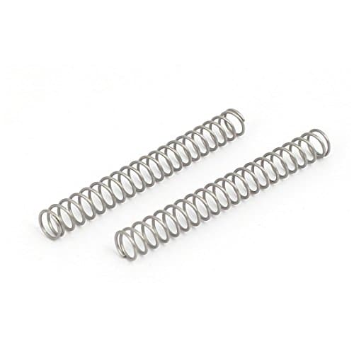 uxcell Compression Spring,304 Stainless Steel,6mm OD,0.6mm Wire Size,50mm Free Length,Silver Tone,10Pcs