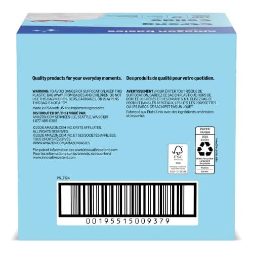 Amazon Basics Trash Bags, Tall Kitchen Drawstring, Unscented, 13 Gallon, 120 Count, Pack of 1, Packaging May Vary — view 5