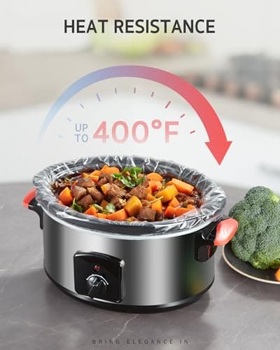 Syntus Crock Pot Liners, 20 Count 10.5" x 17.5" Small Size Slow Cooker Liners Fits 1-3 Quart Pots, Disposable Cooking Bags Suitable for Oval & Round & Retangular Crock Pot — view 4