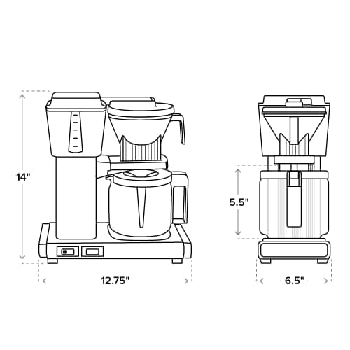 Technivorm Moccamaster 53634 KBGV Select 10-Cup Coffee Maker Sorbet, 40 Ounce, 1.25l — view 3