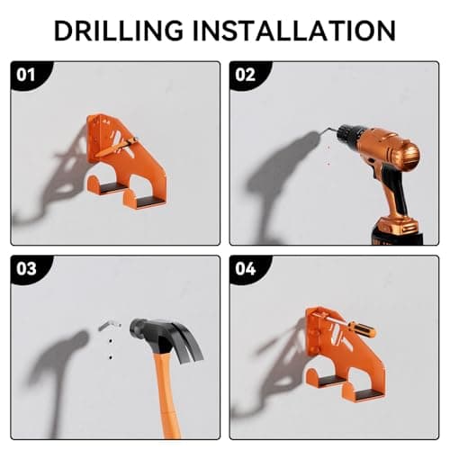 XZHXFX Chainsaw Hanger Wall Mount - Heavy Duty Chainsaw Holder for Garage Organization, Storage Shed Organizer, Chainsaw Rack with Protective Pad, Garage Tools, 1 Pack(Orange) — view 5