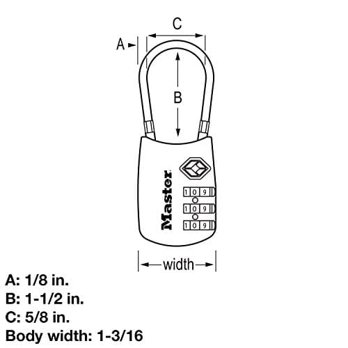Master Lock 4688D Set Your Own Combination TSA Approved Luggage Lock, 1 Pack, Assorted — view 5