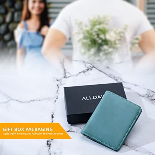 Alldaily Small RFID Wallet for Women Slim Compact Bifold Pocket Ladies Travel Mini Purse (Purist Blue) — view 5