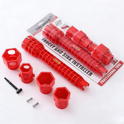 14-in-1 Professional Basin Wrench & Sink Installer Hardened ABS Plumbing Tool for Faucet Installation Toilet Repair & Tight Spaces