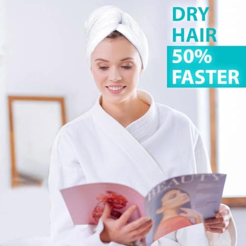 Bondi SPA Microfiber Hair Towel – Dries Hair 50% Faster – Anti-Frizz Towel for All Hair Types – Super Absorbent & Soft - XL (Rectangle) - 42 x 22 inches — view 2