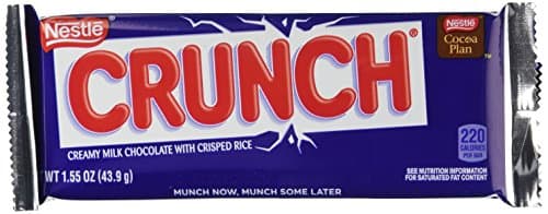 CRUNCH Full-Size Candy Bar, Creamy Milk Chocolate with Crunchy Crisped Rice, 36 Individually Wrapped Bars, 1.55 oz Each — view 3