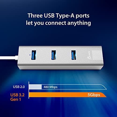 j5create USB-C 3-Port HUB +Gigabit Ethernet Multi Adapter — view 2