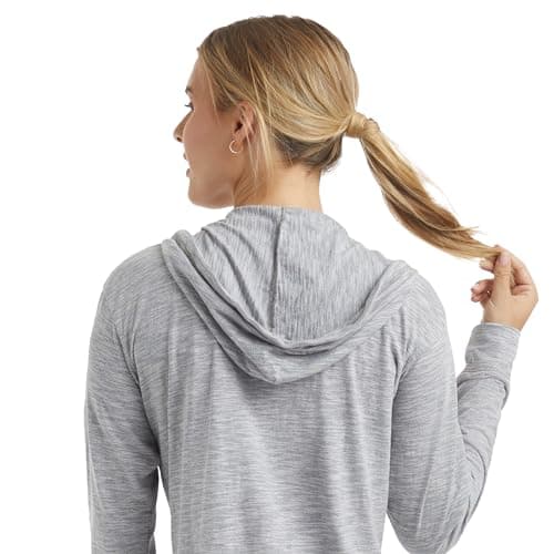 Hanes Womens Slub Knit Full-zip Hoodie, Textured Cotton Zip-up T-shirt For, Dada Gray Pe Heather, Large US — view 3