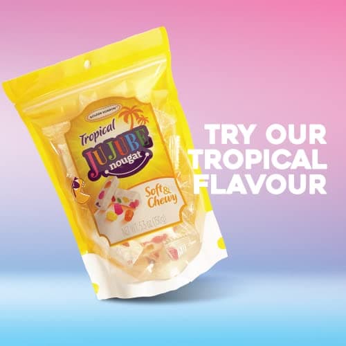Golden Bonbon Italian Jujube Nougat Candy, Soft and Chewy With Fruity Jelly Beans Original Recipe (12 Oz, Original) — view 5