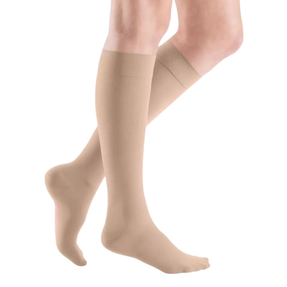 medi mediven elegance - Medias de compresión para mujer hasta la rodilla | CCL2 | sin cinta adhesiva | normal