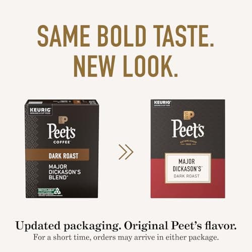 Peet's Coffee, Dark Roast Keurig K-Cup Pods, 100% Arabica Coffee - Major Dickason's Blend 32 Count (1 Box of 32 K-Cup Pods) — view 3