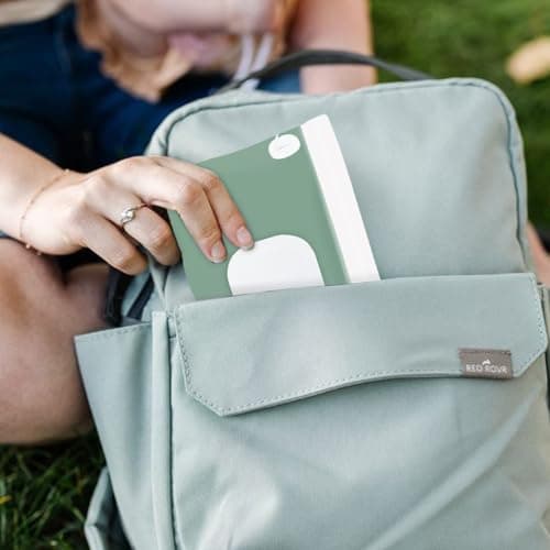 cephira Baby wipes dispenser，portable baby wipes holder for outdoor, Refillable baby wipes container, on the go wet wipe pouch for travel, resuable wipes dispenser for hiking (green) — view 2