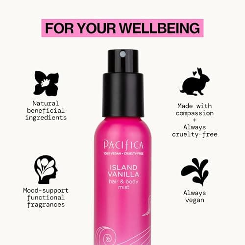 Pacifica Hair Mist Perfume & Full Body Spray for Women - Island Vanilla Body Mist Fragrance w/Sugar, Vanilla & Sandalwood Clean Beauty Alcohol-Free, Vegan & Cruelty-Free, 5 oz — view 3