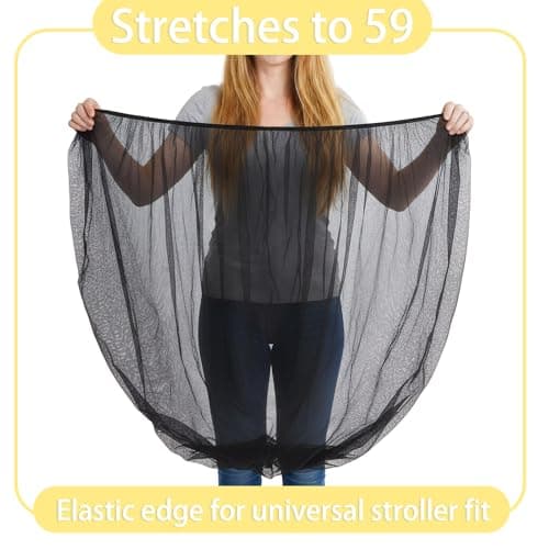 Yymobt 2 Pcs Baby Mosquito Net for Stroller, Baby Bug Net for Stroller Breathable and Portable Insect Netting for Travel Mini Crib Bassinet Cradle — view 2
