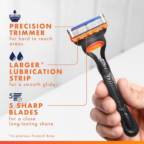 Gillette Fusion5 Mens Razor Blade Refills, 12 Count, Lubrastrip for a More Comfortable Shave — view 2