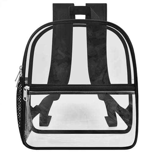 USPECLARE Clear Backpack for Stadium Approved 12×6×12, Water proof Clear Bag for Stadium Events and Concert Work Sport Event