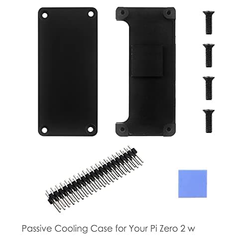 iUniker Pi Zero Aluminum Passive Case with Pin Header, Thermal Pad for Raspberry Pi Zero 2 w/Pi Zero W/Pi Zero (Include Case with Header) — view 2