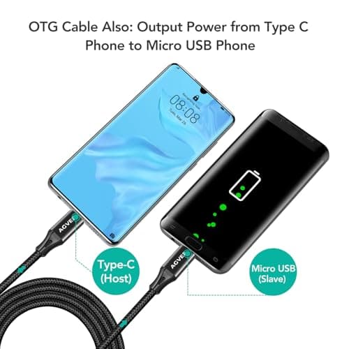 AGVEE 3ft USB-C to Micro USB Cable — view 2